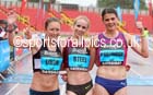 From left to right: Alyson Dixon 3rd,  Gemma Steel winner and Susan Partridge 2nd in the BUPA Great North 10k. Photo: David T. Hewitson/Sports for All Pics